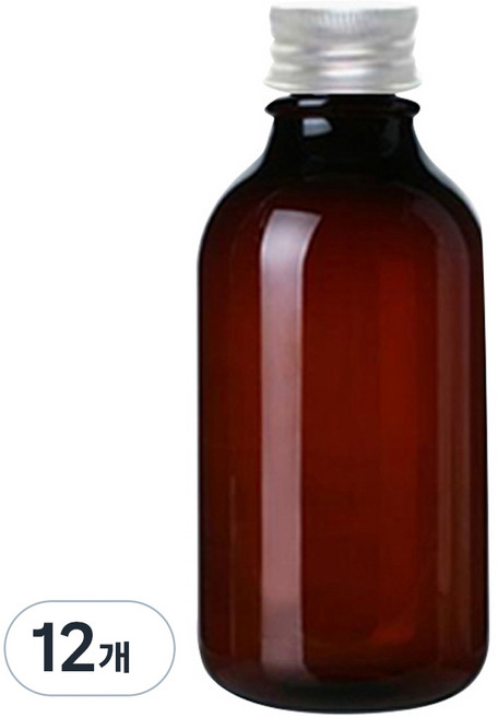 Glassdomae ARB520 棕色飲料容器 鋁製銀蓋, 520ml, 12個
