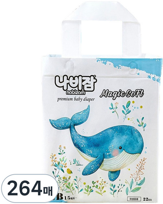 나비잠 매직소프트 팬티형 기저귀 남여공용, 점보형(2XL), 264매