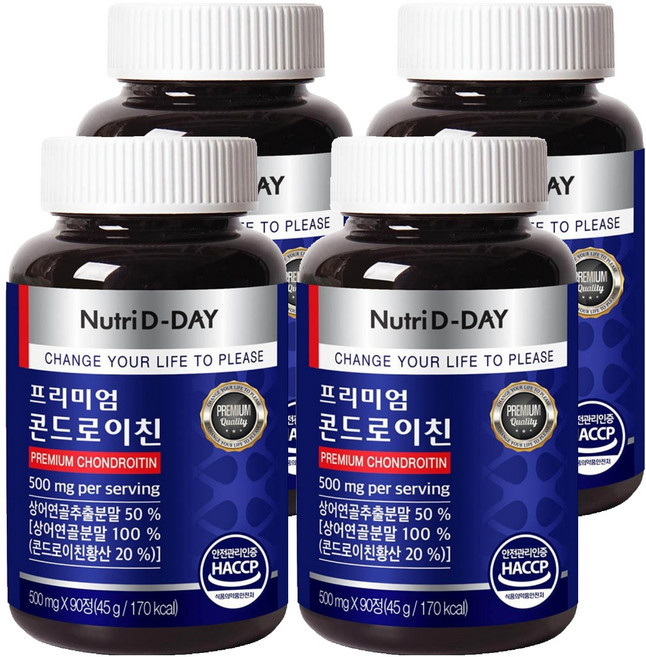 뉴트리디데이 프리미엄 콘드로이친, 90정, 4개