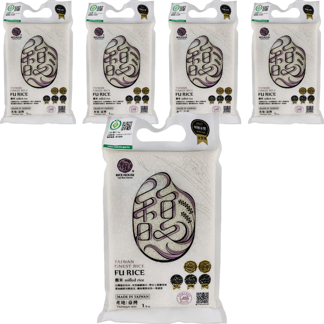 RICE HOUSE 米屋 馥米, 1kg, 5袋, CNS 一等