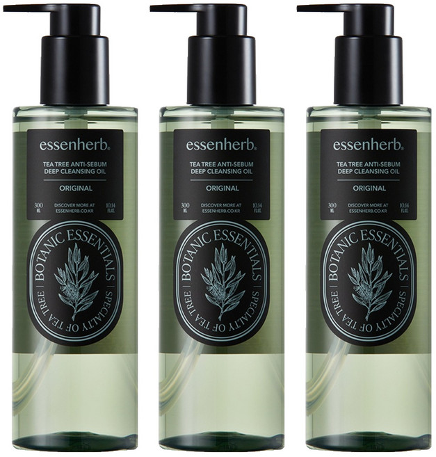 essenherb 茶樹抗皮脂深層清潔油, 300ml, 3個