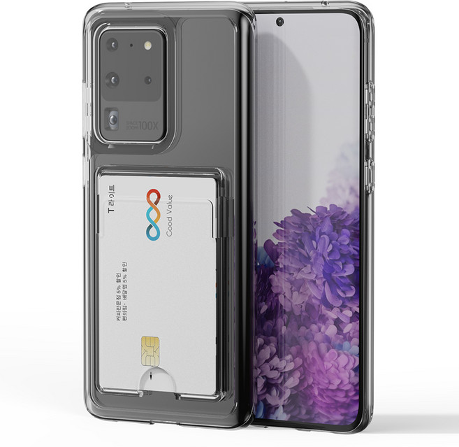 굿밸류 2장 카드홀더 클리어 휴대폰 케이스