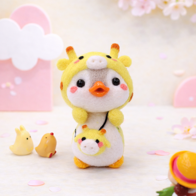 아트조이 DIY 양모펠트 키트, 1세트, 기린펭귄