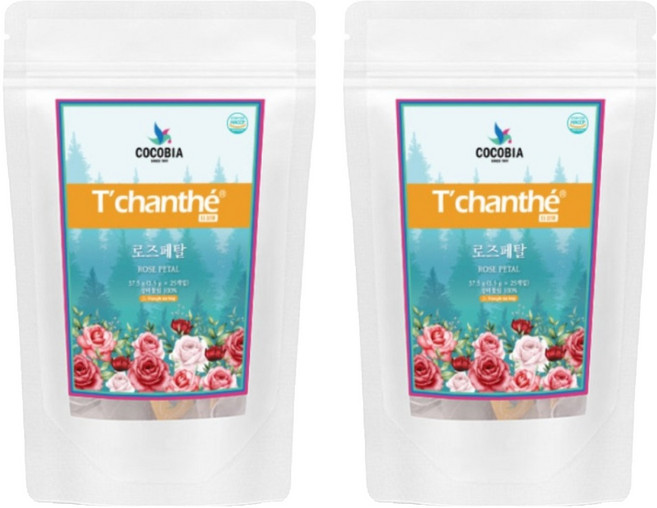 티샹떼 허브 로즈페탈 삼각티백, 1.5g, 25개입, 2개