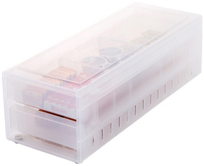 Changsin Living 昌信生活 INTRAY 冰箱抽屜式收納盒 單層 + 16蛋格 41.5 x 16.5 x 14.3cm, 透明, 1個