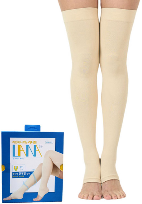 태양생활건강 라나핏 의료기기 압박밴드 베이지 2p, 1세트, 허벅지형