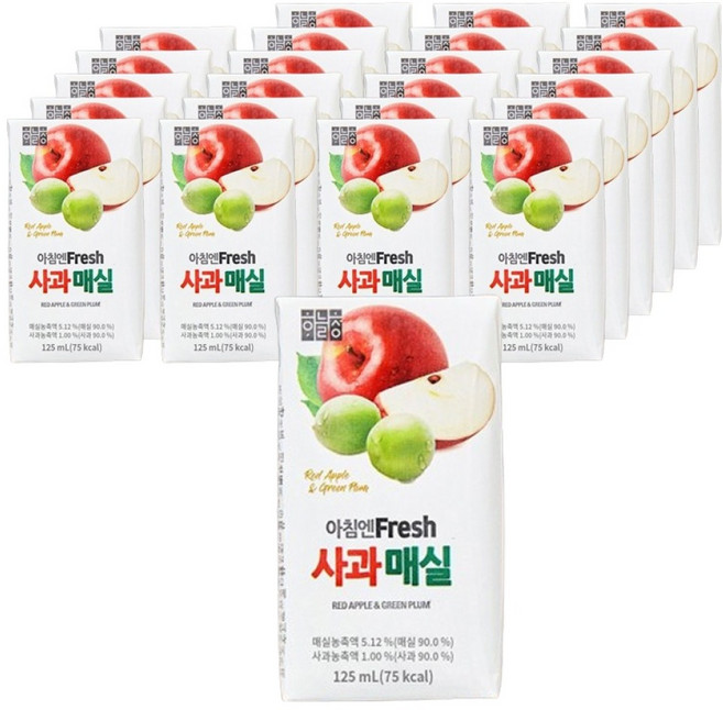 하늘청 사과매실, 24개, 125ml