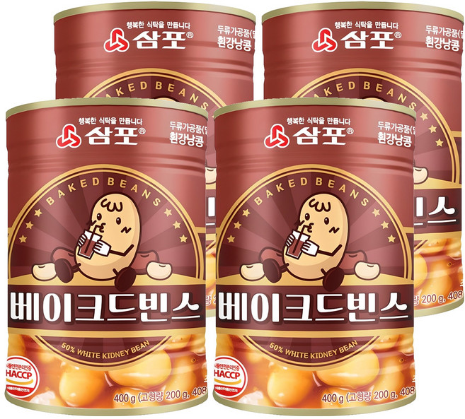 삼포 베이크드빈스, 400g, 4개