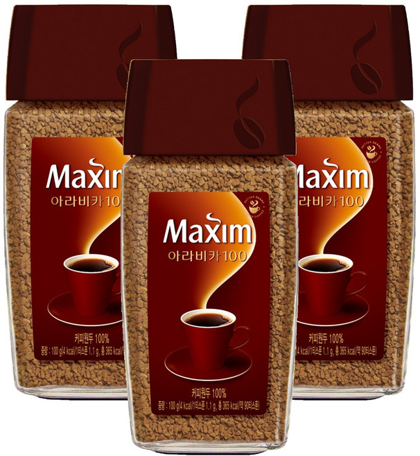 맥심 아라비카100 원두커피믹스 병, 100g, 1개입, 3개