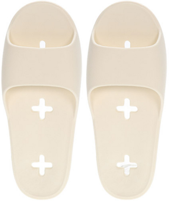 샤바스 국내산 문에 안걸리는 양발 슬림 욕실화, 화이트, 1개