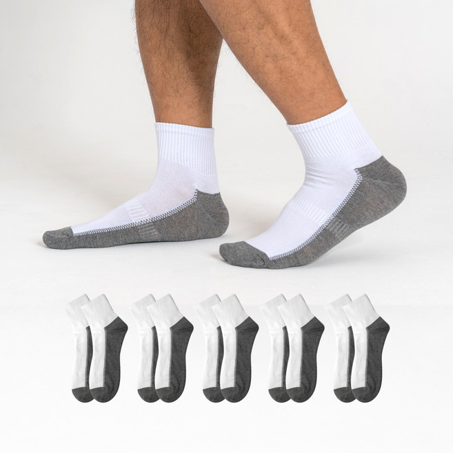 에이원패션 남성용 실속형 투칼라 미니 양말 5켤레 세트