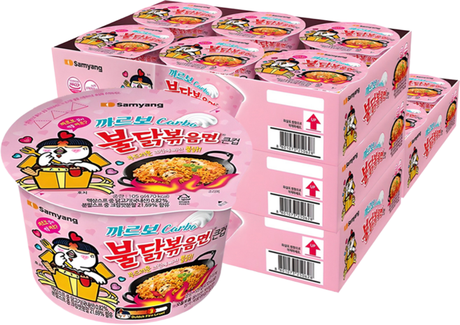 불닭볶음면 큰컵 까르보 트레이 105g, 24개