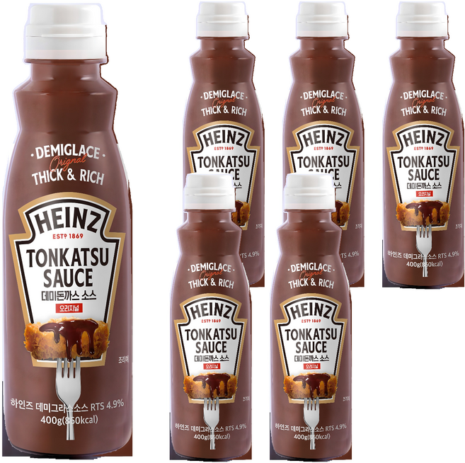 하인즈 데미 돈까스 소스 오리지널, 400g, 6개