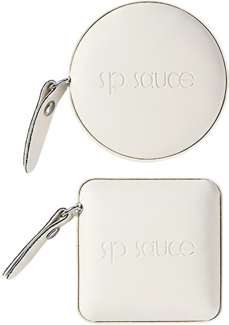 日本SP SAUCE 攜帶型時尚皮革迷你捲尺 公制英制雙面刻度, 1組