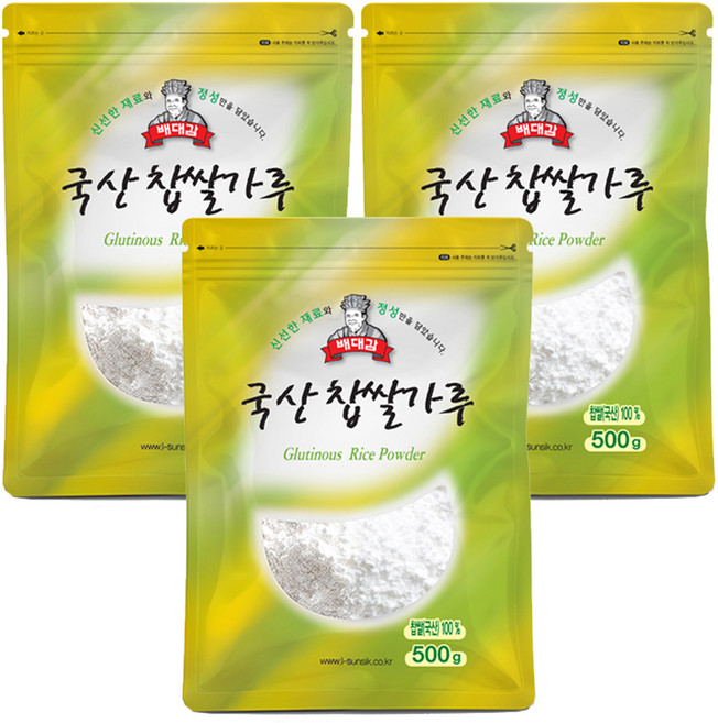 배대감 찹쌀가루, 500g, 3개