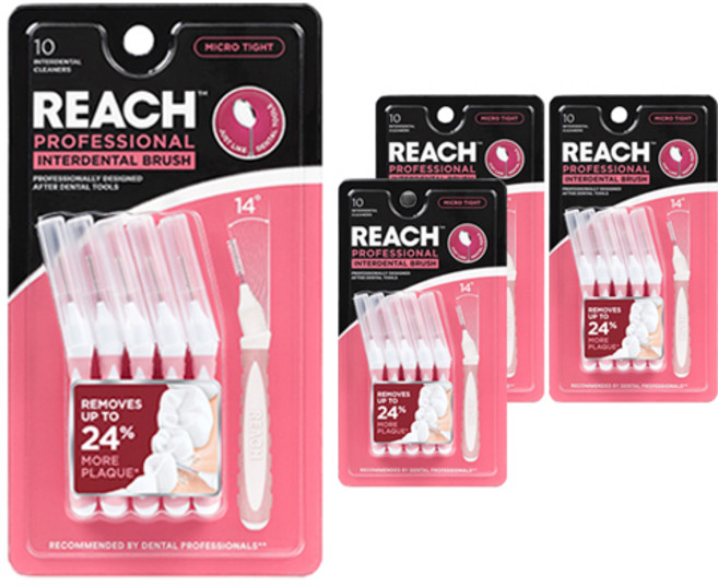 리치 와이어 치간칫솔 마이크로 타이트, 10개입, 4개