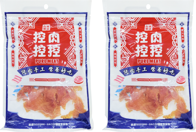 控肉控控 寵物肉乾, 金黃雞腿肉, 60g, 2包