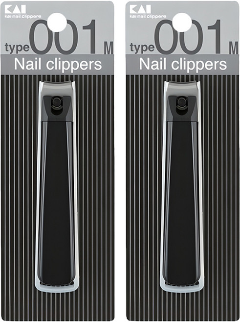 카이 손톱깎이 중, 검정색, 2개