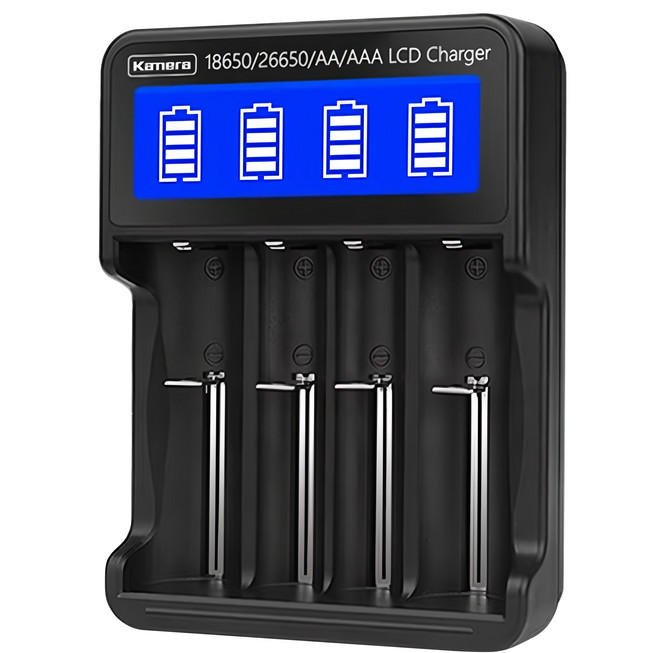 Kamera 佳美能 L465 液晶四槽充電器 適用18650/26650/AA/AAA電池, 1個