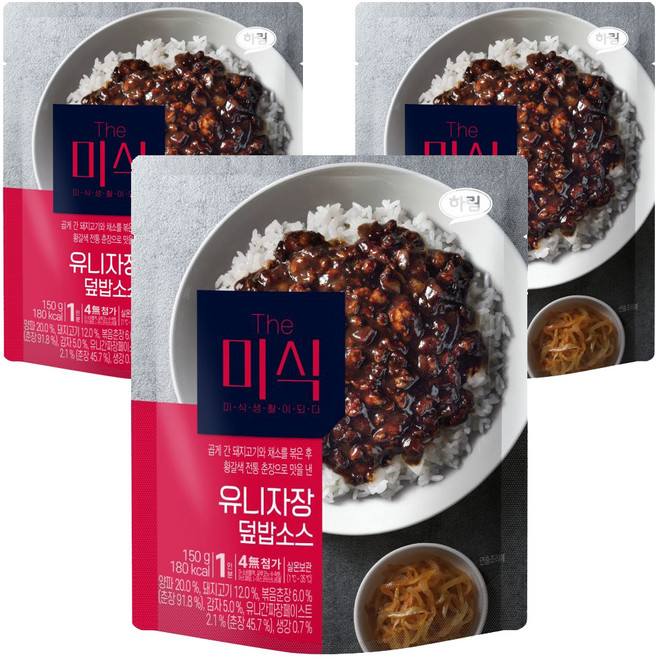 더미식 유니자장 덮밥소스, 3개, 150g