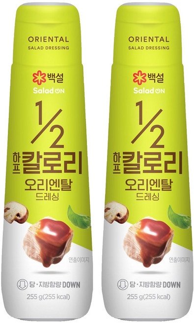 백설 하프칼로리 오리엔탈 드레싱, 255g, 2개