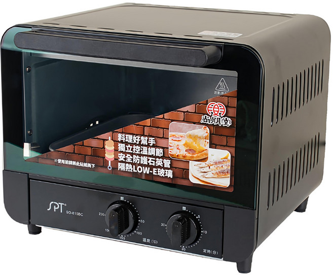 尚朋堂 雙旋鈕溫控烤箱 SO-815BC 15L 1200W
