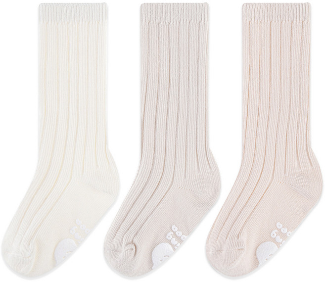 점핑칙피 유아용 뮤트 골지 니삭스 3종 세트