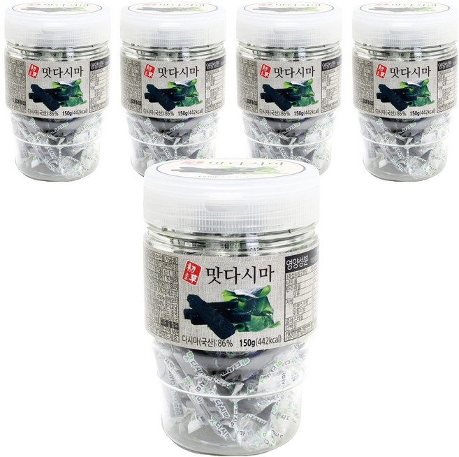 colorfood 초초 맛다시마 젤리 컵홀더, 150g, 5개