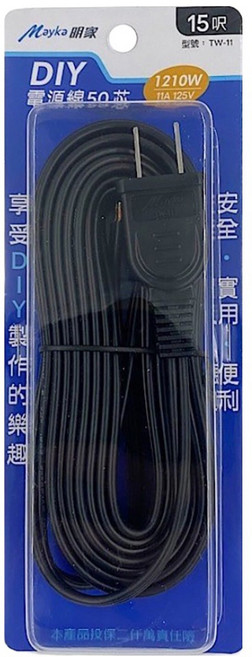 Mayka 明家 DIY配線用電源線50芯 11A TW-11-15 15呎, 1個