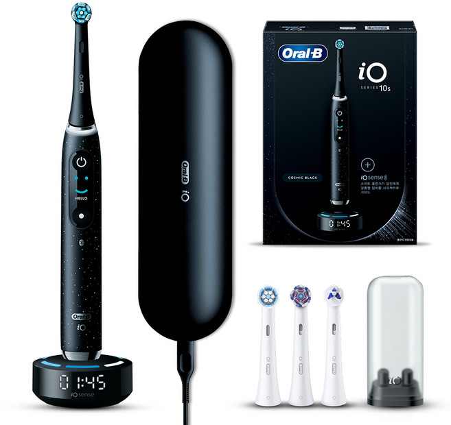 오랄비 전동칫솔 핸들+리필모 세트, iO10, 코스믹블랙, 1개