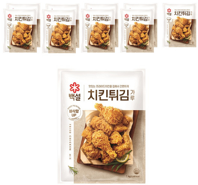 백설 치킨튀김가루, 1kg, 10개