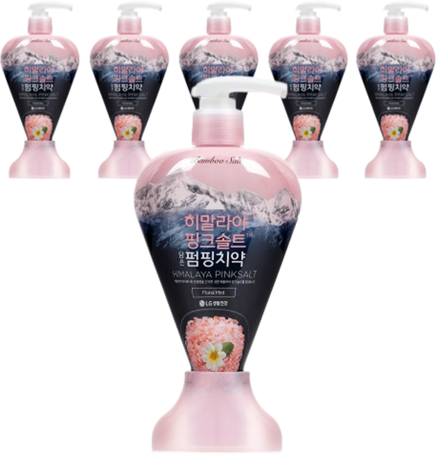 히말라야핑크솔트 담은 펌핑치약 플로럴, 285g, 6개