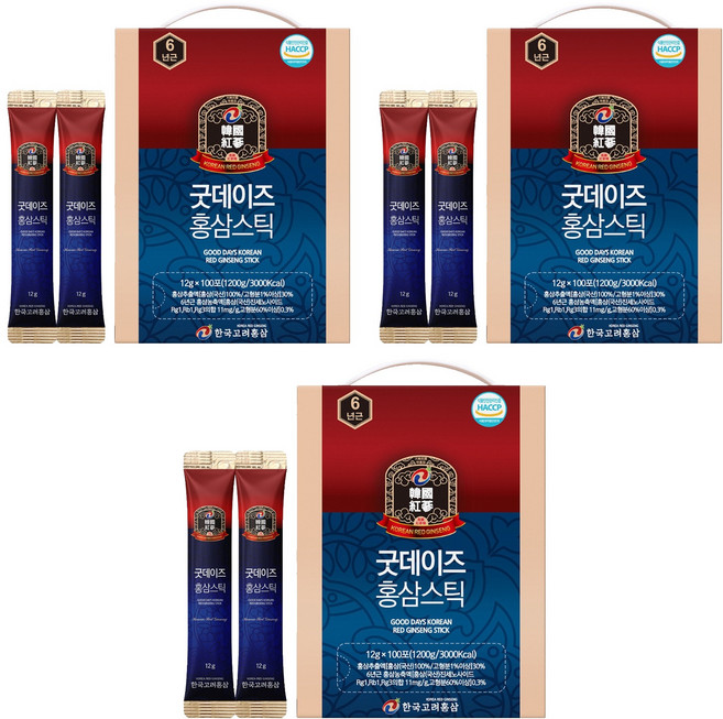 한국고려홍삼 굿데이즈 홍삼스틱, 1.2kg, 3개