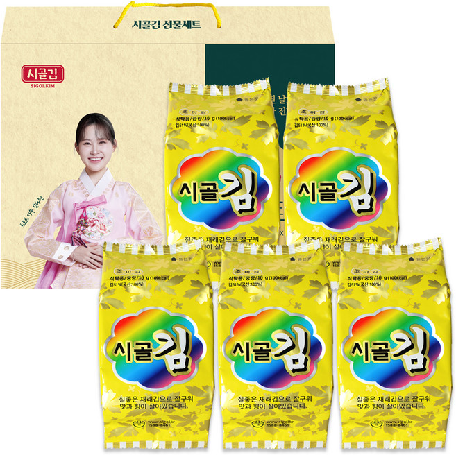 시골김 식탁김 골드 선물세트, 16g, 20개