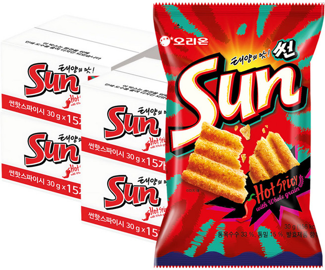 오리온 태양의 맛 썬, 30g, 60개