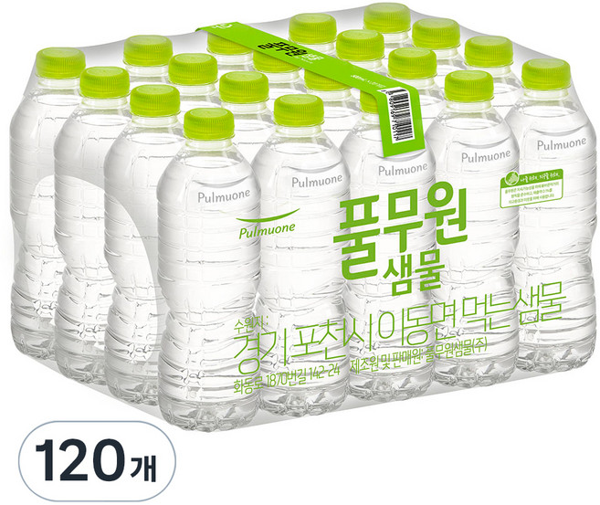 풀무원샘물 무라벨 생수, 500ml, 120개