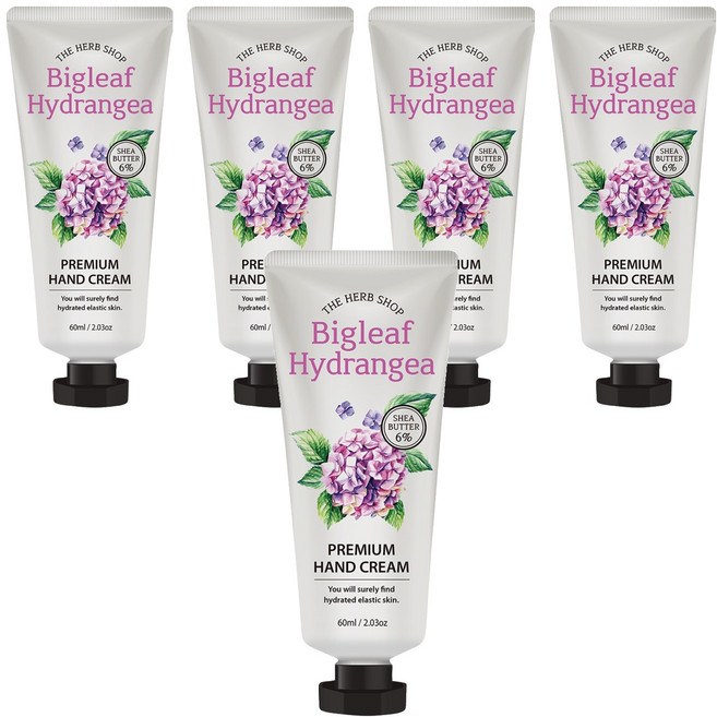 더허브샵 핸드크림 수국, 60ml, 5개