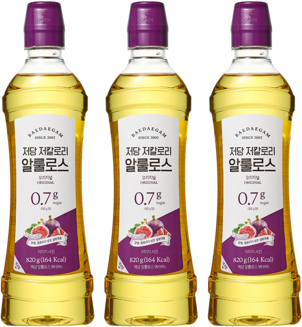 배대감 저당 저칼로리 알룰로스, 820g, 3개