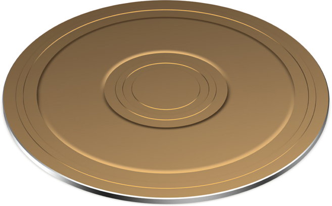 Corelle Brands 康寧餐具 Snapware Visions 多功能導磁盤 香檳金, 1個, 24cm