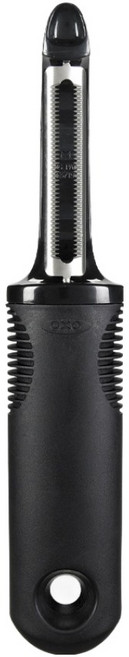 OXO 軟皮蔬果削皮器 鋸齒狀刀片設計, 黑色, 1支