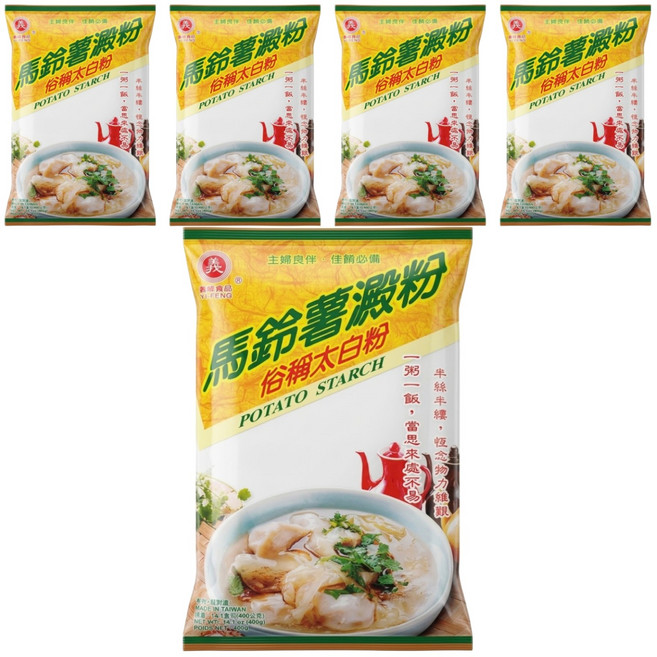 義峰食品 馬鈴薯澱粉, 400g, 5包