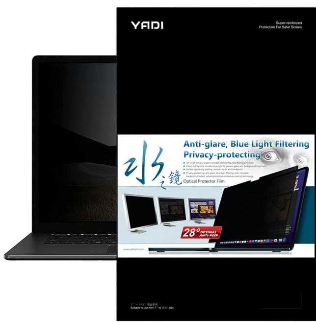 YADI 亞第 靜電吸附 水之鏡防窺片 16 : 9 15.6吋 Acer Nitro V 15 ANV15-51-95SE專用, 1個