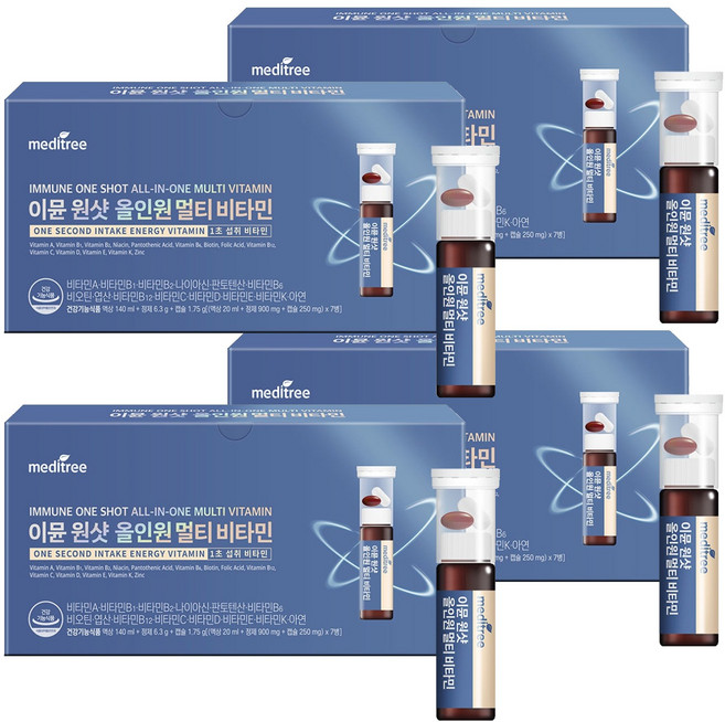 meditree 綜合維他命補充液+錠, 7入, 4盒