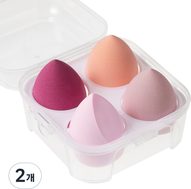 비타할로 에그 퍼프 4종 + 케이스, 2개, 무향