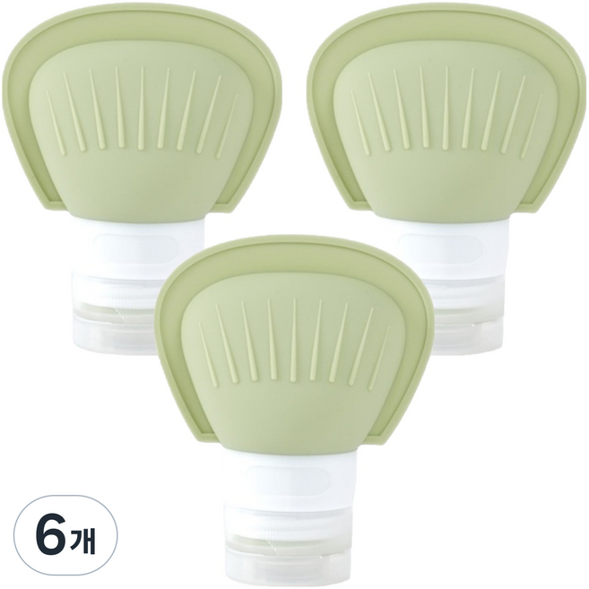 라이프인트 실리콘 로션 공병 60ml, 6개, 그린