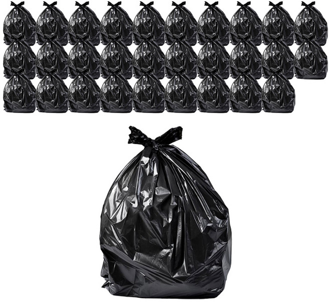 마켓플랜 롤 쓰레기 비닐봉투 블랙, 50L, 200개