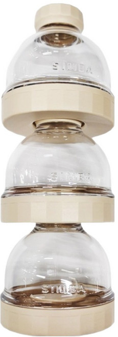 Simba 小獅王辛巴 神奇定量3層奶粉罐, 肉桂捲 米色, 1組