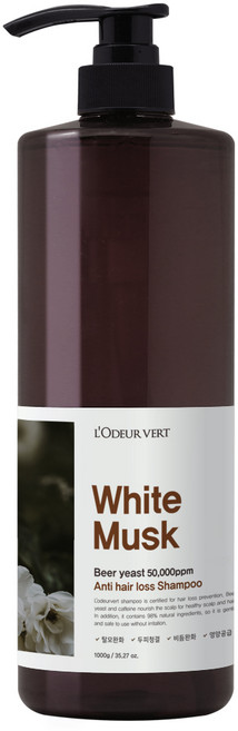 L'ODEUR VERT 啤酒酵母50000ppm健髮洗髮精 白麝香, 1個, 1L
