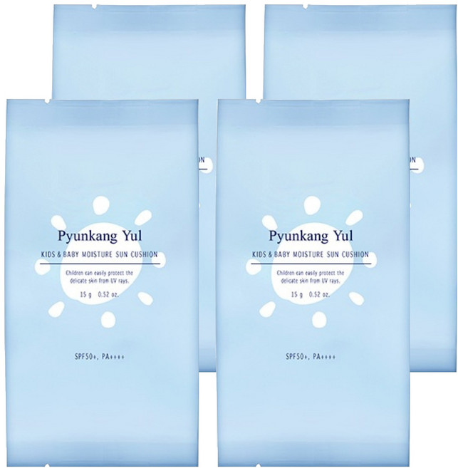 편강율 키즈 앤 베이비 모이스처 선쿠션 리필 SPF50+ PA++++, 15g, 4개