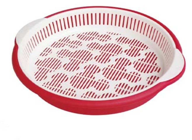 nishiki 錦化成 Disney 米奇系列 圓形平底瀝水洗菜籃, 紅色, 1個